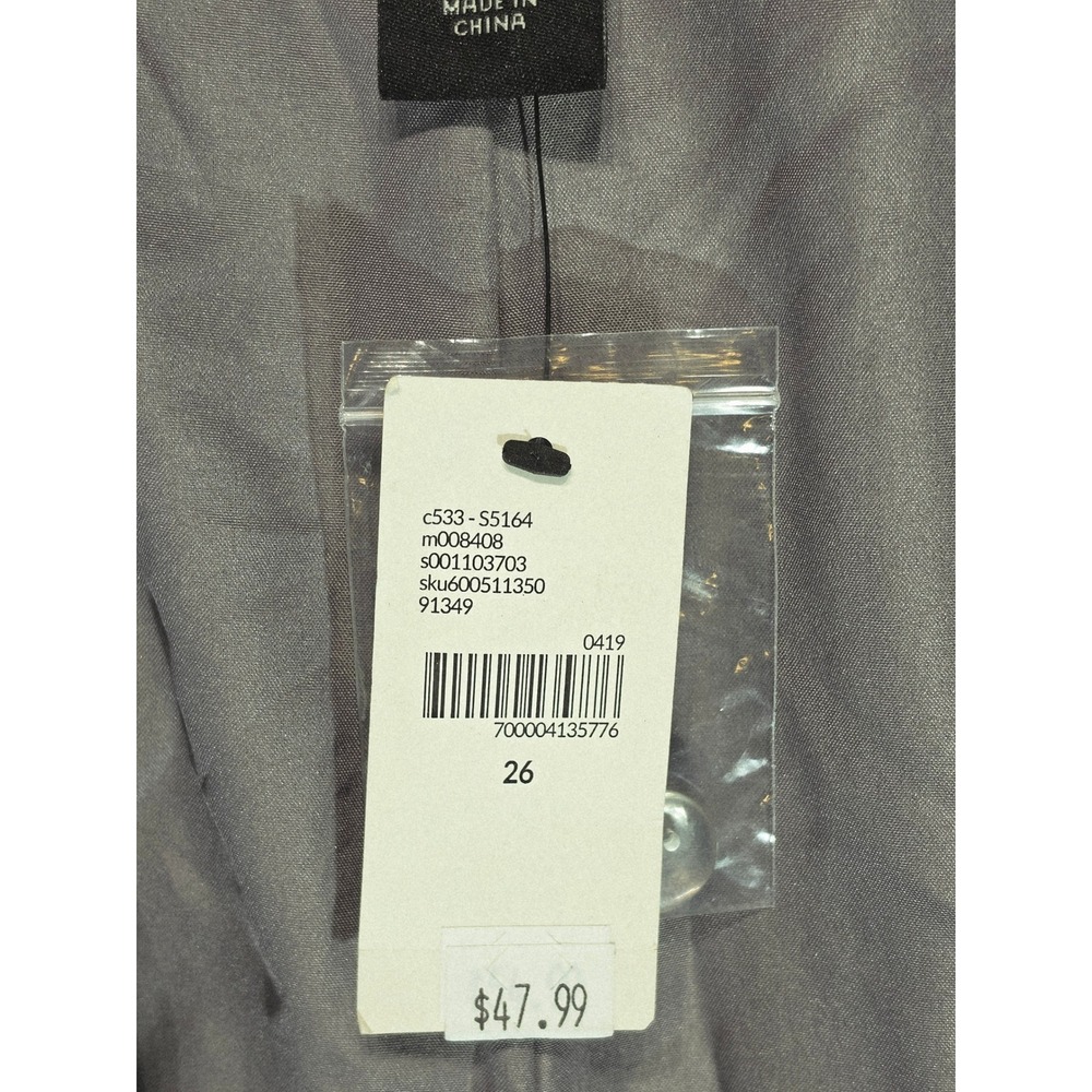 Bryant Gray Womens Pinstripe Linen Blend Crop Pants Plus Size 26 NWT - Picture 5 of 11
